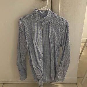 Vineyard Vies Checkered Collared Shirt (Purple Green and White Checkered)